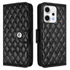 For OPPO Reno14 Pro 5G Global Rhombic Texture Flip Leather Phone Case with Lanyard(Black) - 2