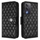 For OPPO A5 5G Global / A3 Pro 5G Global Rhombic Texture Flip Leather Phone Case with Lanyard(Black) - 2