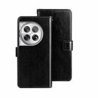 For OnePlus 12 idewei Crazy Horse Texture Leather Phone Case(Black) - 1