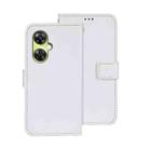 For OnePlus Nord CE 3 Lite idewei Crazy Horse Texture Leather Phone Case(White) - 1