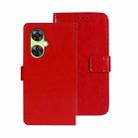 For OnePlus Nord CE 3 Lite idewei Crazy Horse Texture Leather Phone Case(Red) - 1