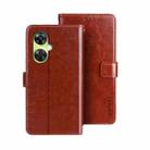 For OnePlus Nord CE 3 Lite idewei Crazy Horse Texture Leather Phone Case(Brown) - 1