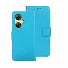 For OnePlus Nord CE 3 Lite idewei Crazy Horse Texture Leather Phone Case(Sky Blue) - 1