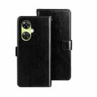 For OnePlus Nord CE 3 Lite idewei Crazy Horse Texture Leather Phone Case(Black) - 1