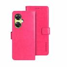 For OnePlus Nord CE 3 Lite idewei Crazy Horse Texture Leather Phone Case(Rose Red) - 1