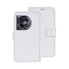 For OnePlus 12R idewei Crazy Horse Texture Leather Phone Case(White) - 1