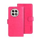 For OnePlus 13R idewei Crazy Horse Texture Leather Phone Case(Rose Red) - 1