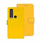 For CAT S75 idewei Crazy Horse Texture Leather Phone Case(Yellow) - 1
