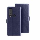 For CAT S75 idewei Crazy Horse Texture Leather Phone Case(Blue) - 1