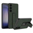 For Samsung Galaxy S24+ 5G GKK Skin Feel Frosted Leather Fold Holder Phone Case(Green) - 1