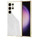 For Samsung Galaxy S24 Ultra 5G GKK Electroplating TPU Full Coverage Phone Case(White) - 1