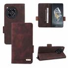 For OnePlus Ace 3 5G Magnetic Clasp Leather Phone Case(Brown) - 1