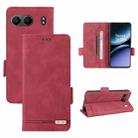 For OnePlus Nord 4 Magnetic Clasp Leather Phone Case(Red) - 1