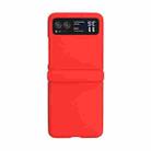 For Motorola Razr 40 3 in 1 Skin Feel PC Phone Case with Hinge(Red) - 1