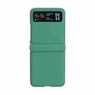 For Motorola Razr 40 3 in 1 Skin Feel PC Phone Case with Hinge(Forest Green) - 1