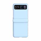 For Motorola Razr 40 3 in 1 Skin Feel PC Phone Case with Hinge(Sky Blue) - 1