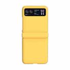 For Motorola Razr 40 3 in 1 Skin Feel PC Phone Case with Hinge(Lemon Yellow) - 1