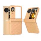 For OPPO Find N3 Flip 3 in 1 Wave Pattern Matte PC Phone Case with Hinge(Peach) - 1