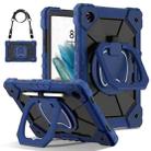 For Samsung Galaxy Tab A8 10.5 2021 Contrast Color Robot Silicone Hybrid PC Tablet Case(Navy Black) - 1
