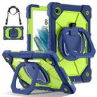 For Samsung Galaxy Tab A8 10.5 2021 Contrast Color Robot Silicone Hybrid PC Tablet Case(Navy Yellow Green) - 1