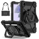 For Samsung Galaxy Tab A7 Lite 2021 Contrast Color Robot Silicone Hybrid PC Tablet Case(Black) - 1