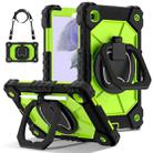 For Samsung Galaxy Tab A7 Lite 2021 Contrast Color Robot Silicone Hybrid PC Tablet Case(Black Yellow Green) - 1