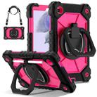 For Samsung Galaxy Tab A7 Lite 2021 Contrast Color Robot Silicone Hybrid PC Tablet Case(Black Rose Red) - 1