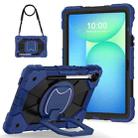 For Samsung Galaxy Tab S10 FE / S9 Contrast Color Robot Silicone Hybrid PC Tablet Case(Navy Black) - 2