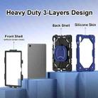 For Samsung Galaxy Tab S10 FE / S9 Contrast Color Robot Silicone Hybrid PC Tablet Case(Navy Black) - 3