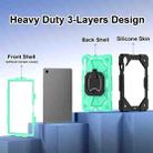 For Samsung Galaxy Tab S10 FE / S9 Contrast Color Robot Silicone Hybrid PC Tablet Case(Black Mint Green) - 3