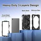 For Samsung Galaxy Tab S10 FE / S9 Contrast Color Robot Silicone Hybrid PC Tablet Case(Black) - 3