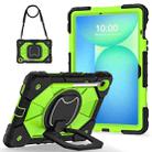 For Samsung Galaxy Tab S10 FE / S9 Contrast Color Robot Silicone Hybrid PC Tablet Case(Black Yellow Green) - 2