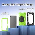 For Samsung Galaxy Tab S10 FE / S9 Contrast Color Robot Silicone Hybrid PC Tablet Case(Black Yellow Green) - 3