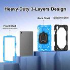 For Samsung Galaxy Tab S10 FE / S9 Contrast Color Robot Silicone Hybrid PC Tablet Case(Black Blue) - 3