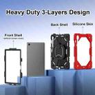 For Samsung Galaxy Tab S10 FE / S9 Contrast Color Robot Silicone Hybrid PC Tablet Case(Red Black) - 3