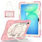 For Samsung Galaxy Tab S10 FE / S9 Contrast Color Robot Silicone Hybrid PC Tablet Case(Rose Gold Beige) - 2