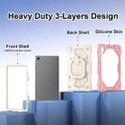 For Samsung Galaxy Tab S10 FE / S9 Contrast Color Robot Silicone Hybrid PC Tablet Case(Rose Gold Beige) - 3