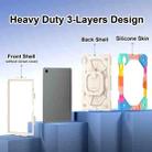 For Samsung Galaxy Tab S10 FE / S9 Contrast Color Robot Silicone Hybrid PC Tablet Case(Colorful Blue) - 3