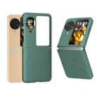 For OPPO Find N3 Flip Wave Pattern Matte PC Phone Case(Dark Green) - 1