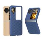 For OPPO Find N3 Flip Wave Pattern Matte PC Phone Case(Dark Blue) - 1