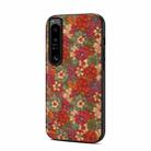 For Sony Xperia 1 IV Four Seasons Flower Language Series TPU Phone Case(Summer Red) - 1