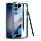 For Samsung Galaxy S24+ 5G GKK Space Frame Transparent PC + TPU Phone Case with Pen(Transparent Green) - 1