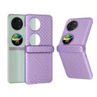 For Huawei Pocket 2 3 in 1 Wave Pattern Matte PC Phone Case with Hinge(Purple) - 1