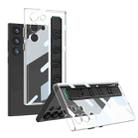 For Samsung Galaxy S24 Ultra 5G GKK Space Frame Transparent PC + TPU Phone Case with Wrist Strap(Black) - 1