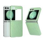 For Samsung Galaxy Z Flip5 5G Wave Pattern Matte PC Phone Case(Light Green) - 1