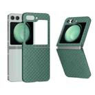 For Samsung Galaxy Z Flip5 5G Wave Pattern Matte PC Phone Case(Dark Green) - 1