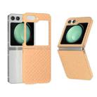 For Samsung Galaxy Z Flip5 5G Wave Pattern Matte PC Phone Case(Peach) - 1