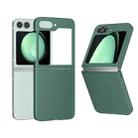 For Samsung Galaxy Z Flip6 5G Wave Pattern Matte PC Phone Case(Dark Green) - 1