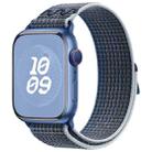 For Apple Watch SE 2023 44mm Loop Nylon Watch Band(Storm Blue) - 1