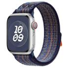 For Apple Watch Series 9 41mm Loop Nylon Watch Band(Royal Blue Orange) - 1